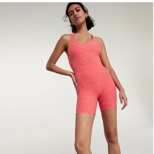 CALIA Women's Lustralux 5" Bodysuit. Size small. Color :aquatic coral heather